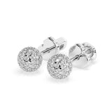 Illusion Diamond Earrings Round 0.46ct by Qutahia Jewellery