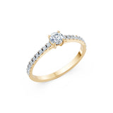Solitaire Eternity Diamond Ring Round Brilliant 0.3ct by Qutahia Jewellery