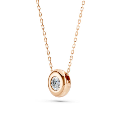 Solitaire Necklace (Round), 0.15 ct — 104-10007(3.4)