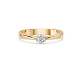Round Brilliant Diamond Classic Solitaire Engagement Ring 0.2ct by Qutahia Jewellery