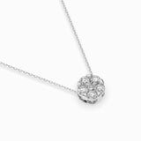 Illusion Diamond Necklace Round 0.1ct by Qutahia Jewellery