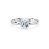 Round Brilliant Diamond Solitaire Engagement Ring 0.7ct by Qutahia Jewellery