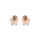 Diamond Stud Earrings Round 0.3ct by Qutahia Jewellery