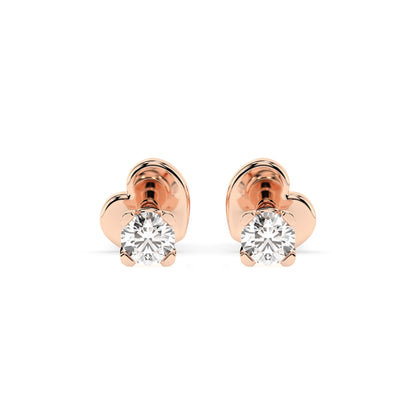 Solitaire Butterfly Earring (Round), 0.3 ct — 102-10089/2(3.4)
