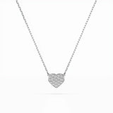 Illusion Diamond Necklace Round 0.09ct by Qutahia Jewellery