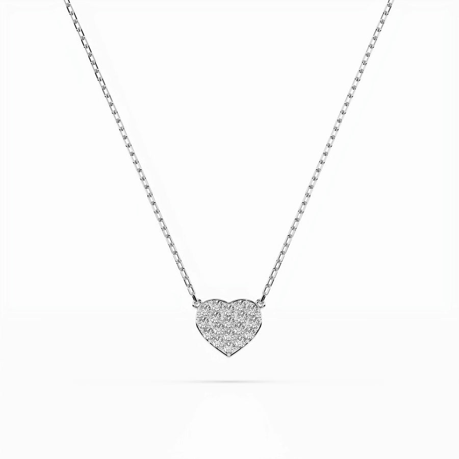 Illusion Diamond Necklace Round 0.09ct by Qutahia Jewellery