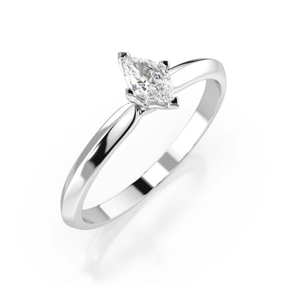 Solitaire Ring (Marquise), 0.1 ct — 101-10181/1(0.10)MARQUISE