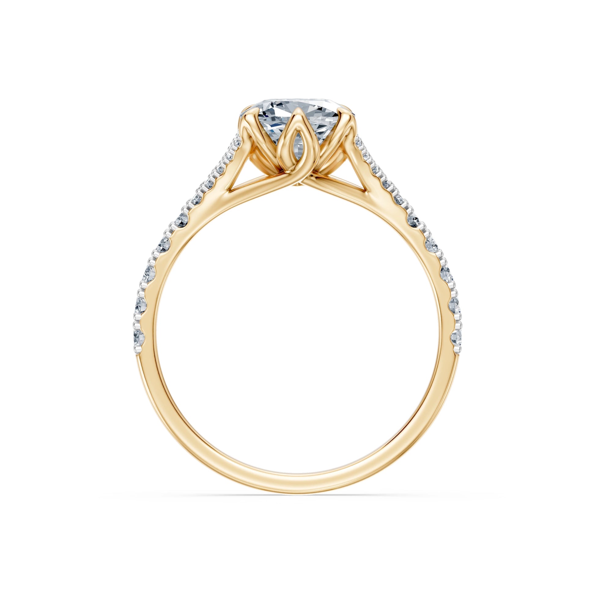 Cushion Lab Grown Diamond Micro Pave Eternity Ring 2.0ct by Qutahia Jewellery