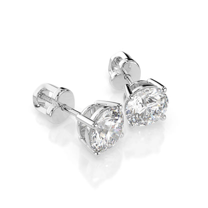 Solitaire Butterfly Earring (Round), 1.4 ct — 102-10012/1(5.7)