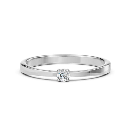 Solitaire Ring (Round), 0.1 ct — 101-10012/1(3.0)
