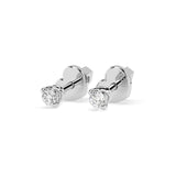 Diamond Stud Earrings Round 0.08ct by Qutahia Jewellery