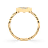 Illusion Diamond Ring Round 0.1ct by Qutahia Jewellery