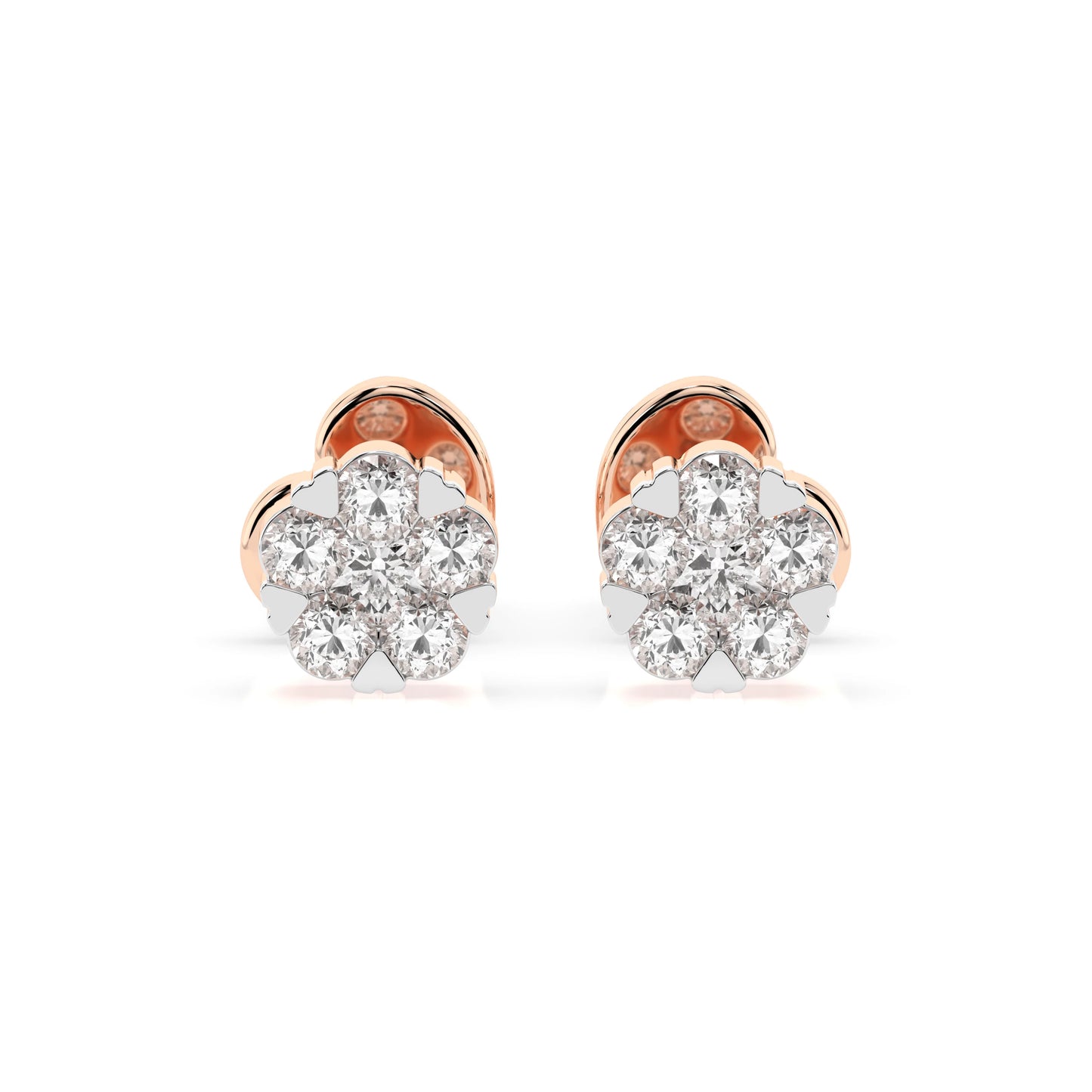 Illusion Earring (Round), 0.06 ct — 102-10015/2(2.0)