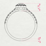 Solitaire Eternity Diamond Ring Round 0.2ct by Qutahia Jewellery