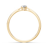 Solitaire Diamond Ring Round 0.2ct by Qutahia Jewellery