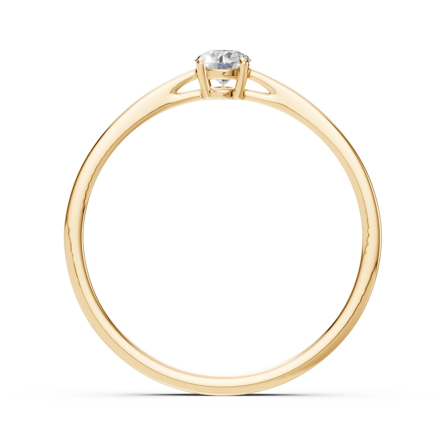 Solitaire Ring (Round), 0.2 ct — 101-10012/1(3.7)
