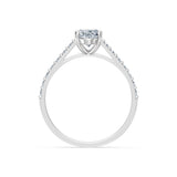 Oval Lab Grown Diamond Slim Pave Eternity Ring 1.0ct by Qutahia Jewellery