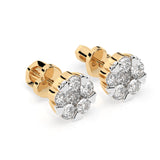 Illusion Diamond Earrings Round 0.3ct by Qutahia Jewellery