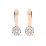 Illusion Diamond Earrings Round 0.13ct by Qutahia Jewellery