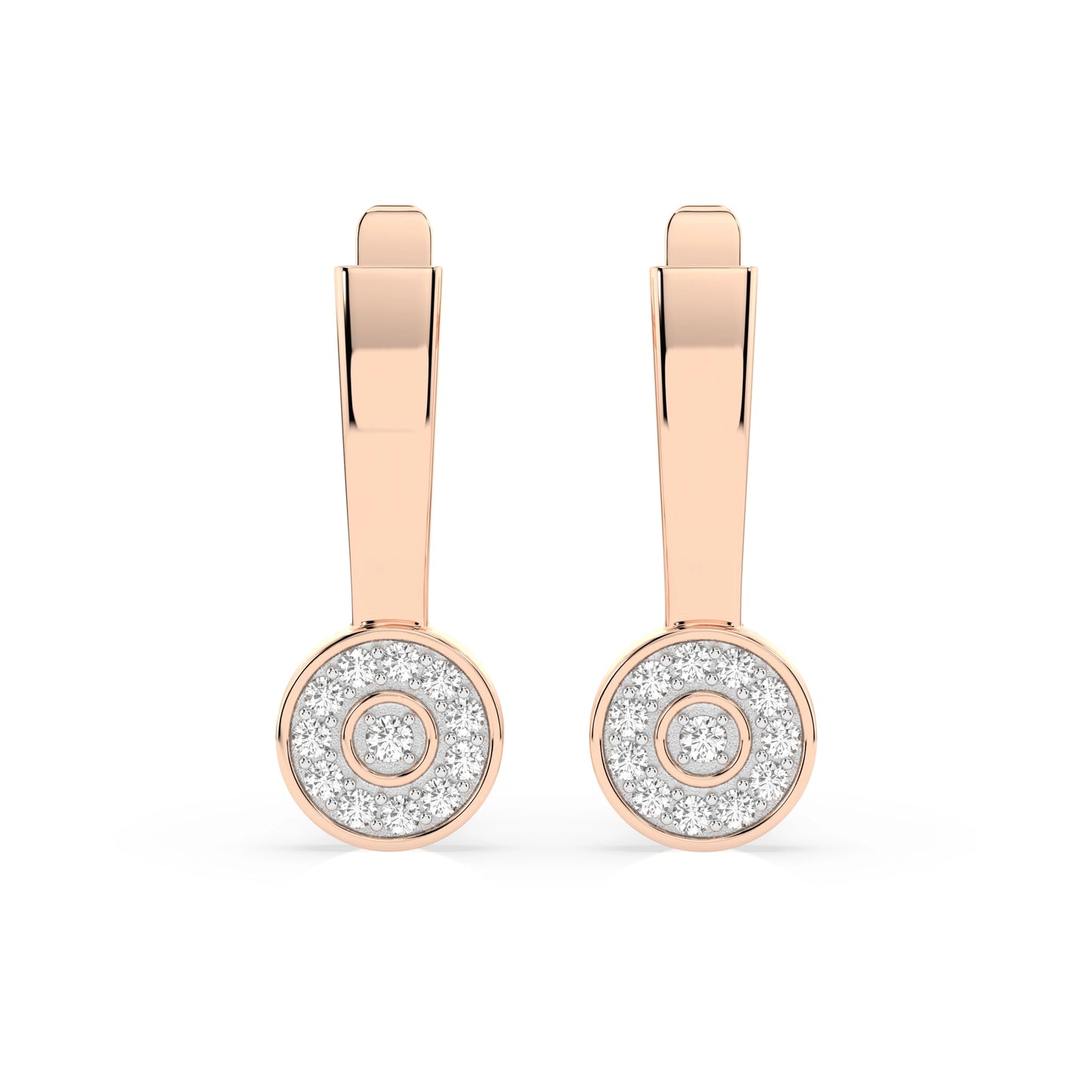 Illusion Earring (Round), 0.13 ct — 102-10075