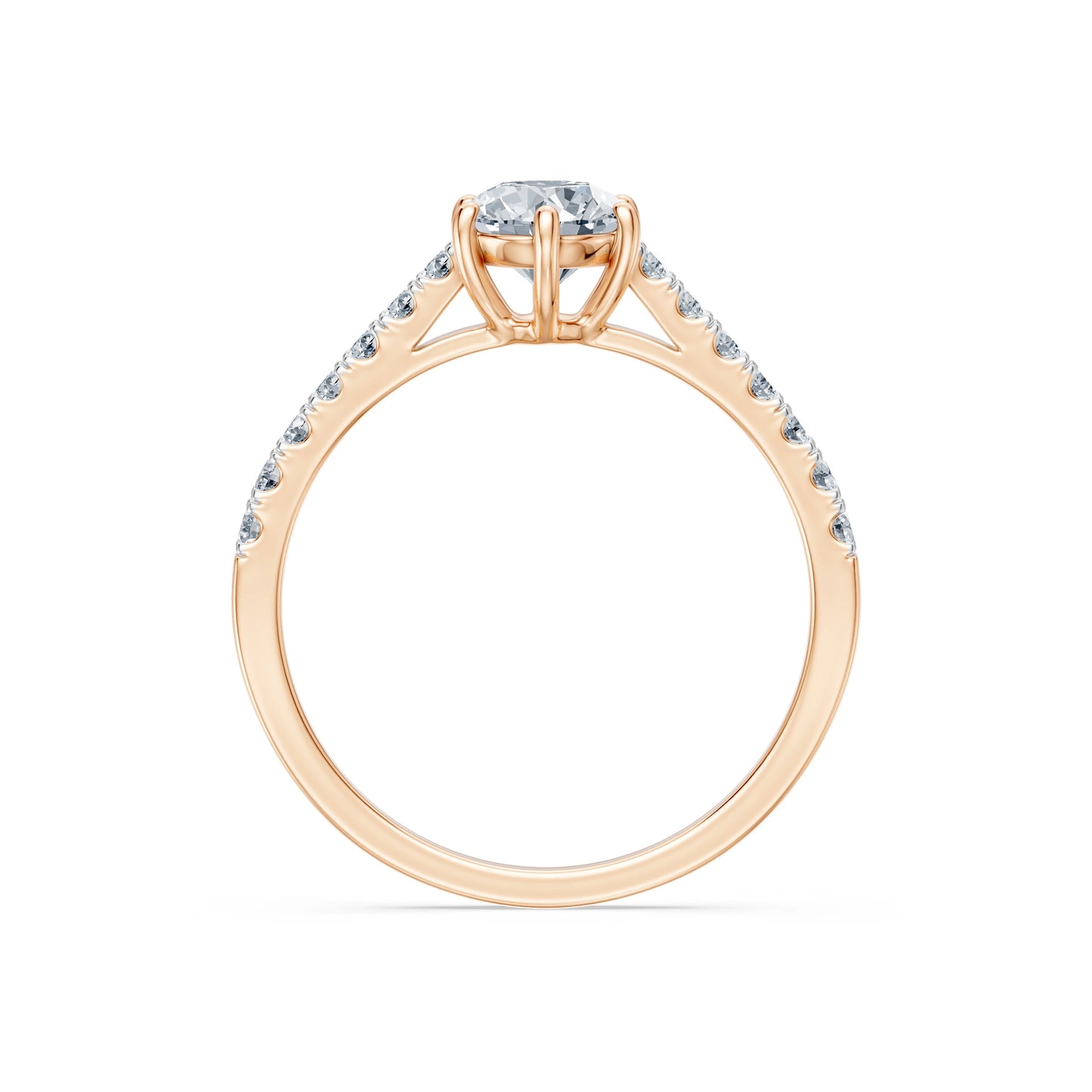 Round Brilliant Diamond Pave Eternity Ring 0.7ct by Qutahia Jewellery