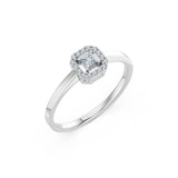 Solitaire Eternity Diamond Ring Princess 0.17ct by Qutahia Jewellery