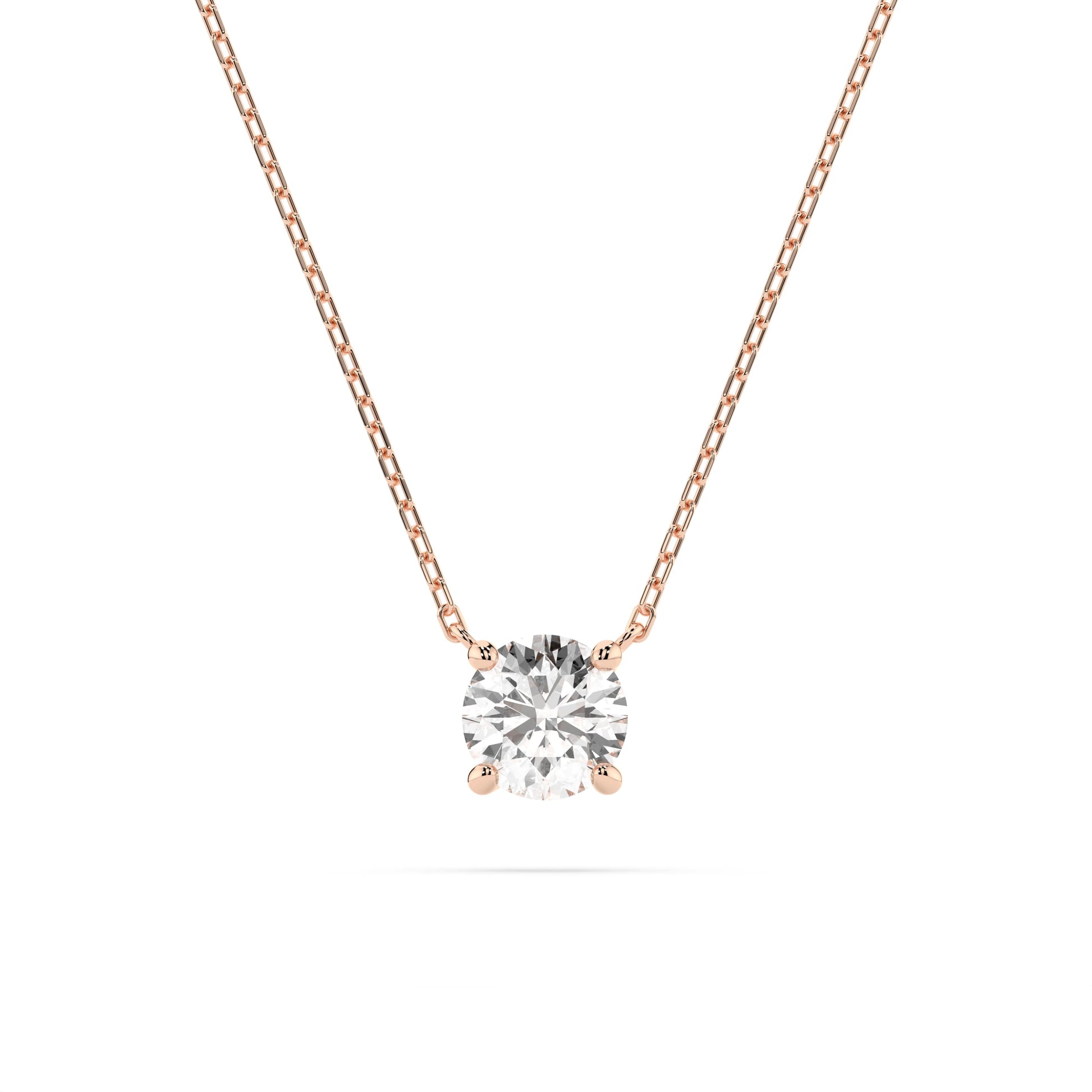 Solitaire Necklace (Round), 0.4 ct — 104-10040(4.7)