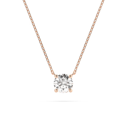 Solitaire Necklace (Round), 0.4 ct — 104-10040(4.7)