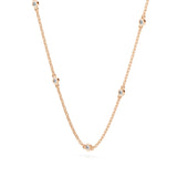 Delicate Diamond Necklace Round 0.07ct by Qutahia Jewellery
