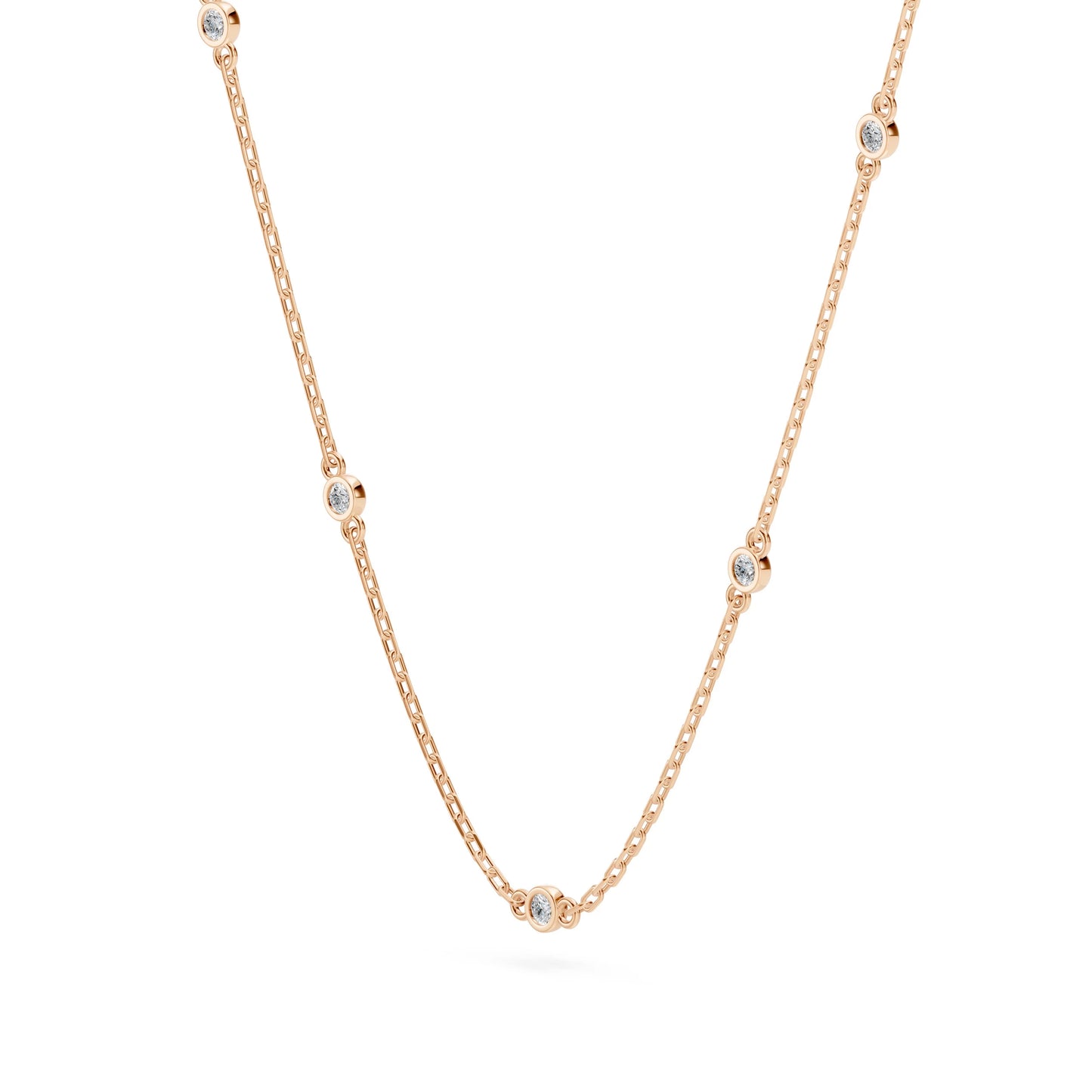Minimalism Necklace (Round), 0.07 ct — 104-10080/5(1.4)