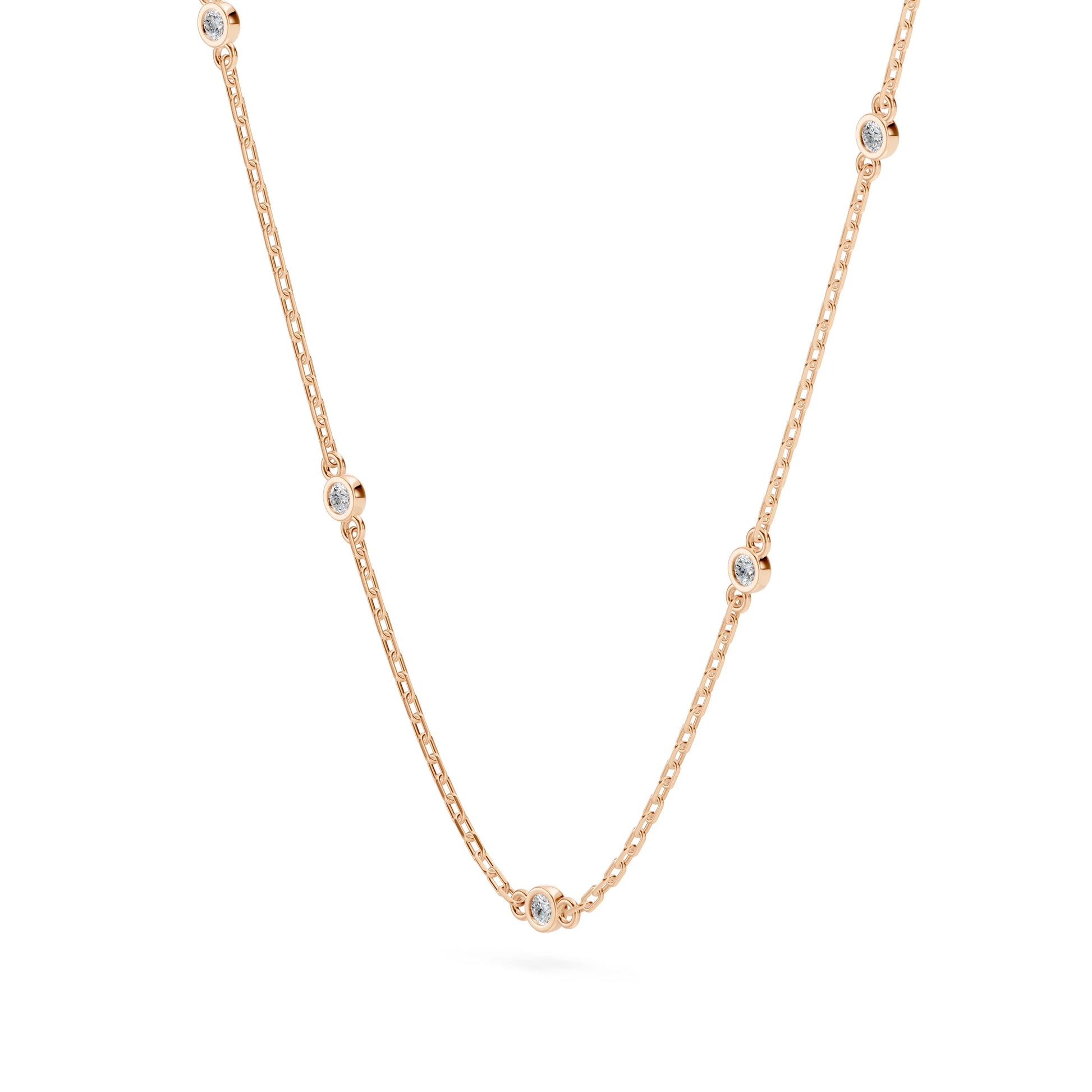 Minimalism Necklace (Round), 0.07 ct — 104-10080/5(1.4)