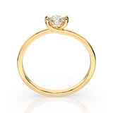 Solitaire Diamond Ring Round 0.06ct by Qutahia Jewellery