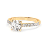 Solitaire Eternity Diamond Ring Round 1.0ct by Qutahia Jewellery