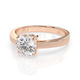 Solitaire Diamond Ring Round 1.0ct by Qutahia Jewellery