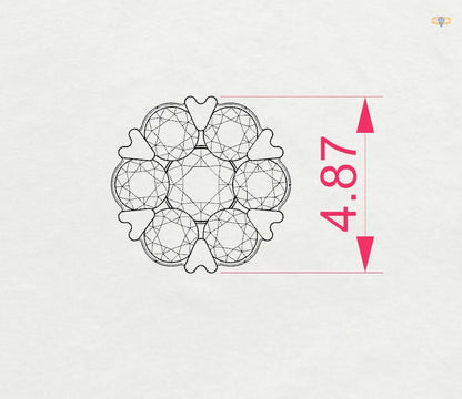 Illusion Earring (Round), 0.03 ct — 102-10015(2.0)