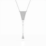 Delicate Diamond Necklace Round 0.22ct by Qutahia Jewellery