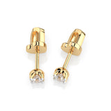Diamond Stud Earrings Round 0.2ct by Qutahia Jewellery
