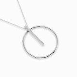 Delicate Diamond Necklace Round 0.09ct by Qutahia Jewellery