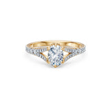 Cushion Lab Grown Diamond Micro Pave Eternity Ring 1.0ct by Qutahia Jewellery