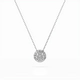 Illusion Diamond Necklace Round 0.08ct by Qutahia Jewellery