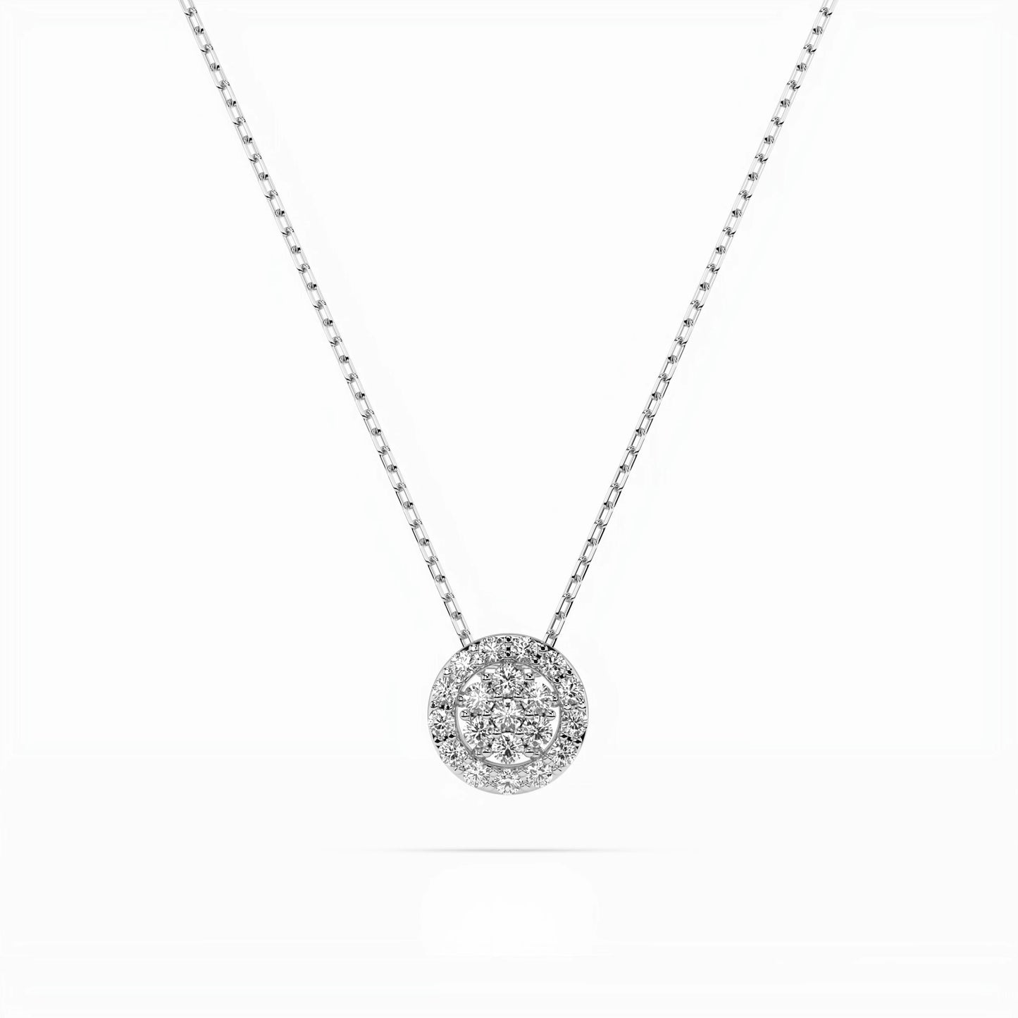 Illusion Necklace (Round), 0.08 ct — 104-10038