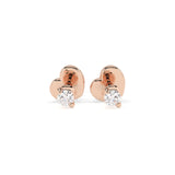 Diamond Stud Earrings Round 0.08ct by Qutahia Jewellery