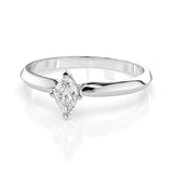 Solitaire Diamond Ring Marquise 0.1ct by Qutahia Jewellery