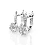 Illusion Diamond Earrings Round 0.2ct by Qutahia Jewellery