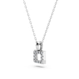 Delicate Diamond Necklace Round 0.06ct by Qutahia Jewellery