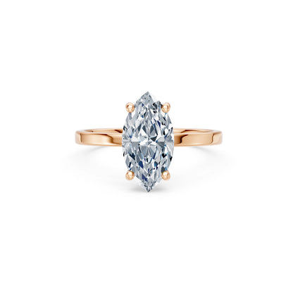 Marquise Lab Grown Diamond Solitaire Engagement Ring 2.0ct by Qutahia Jewellery