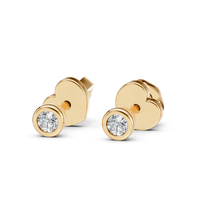 Solitaire Butterfly Earring (Round), 0.09 ct — 102-10010(2.3)