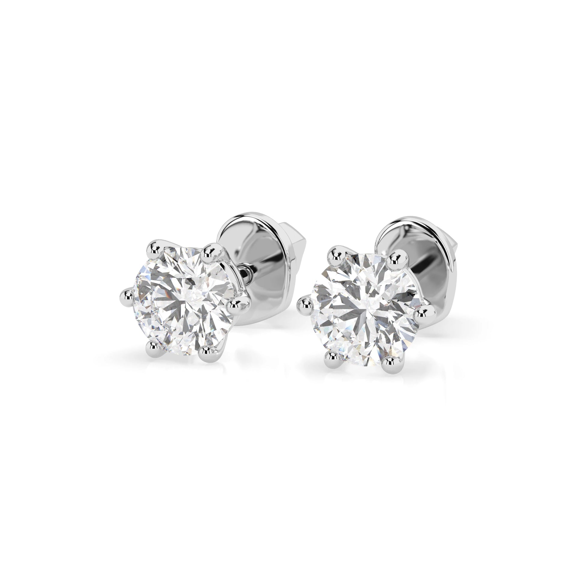 Solitaire Butterfly Earring (Round), 0.6 ct — 102-10027(4.2)