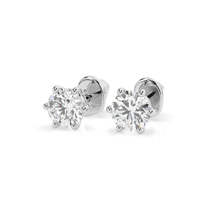 Solitaire Butterfly Earring (Round), 0.6 ct — 102-10027(4.2)