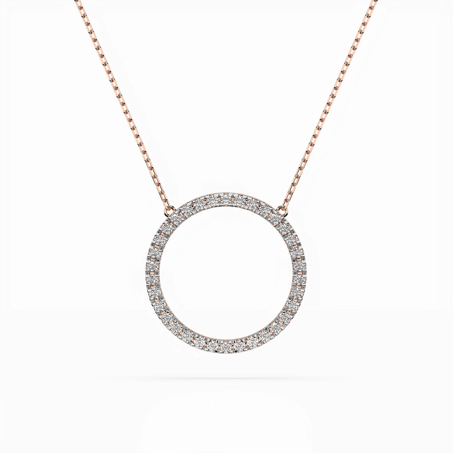Minimalism Necklace (Round), 0.2 ct — 104-10023